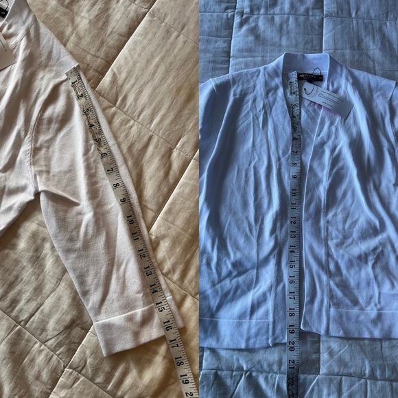 NWT Urban CoCo 3/4 Sleeve Open Front Lightweight Cardigan Shrug S White - Picture 10 of 11